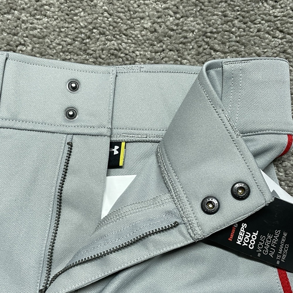 Under Armour Clean Up Youth Med Piped Baseball Pants Open Bottom Pants 1294739 - Picture 5 of 8